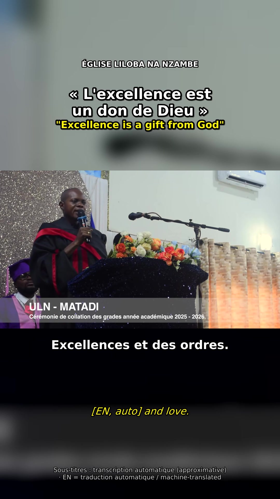 Graduation ceremony — Université Liloba na Nzambe
