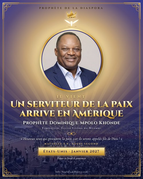 Aperçu de l’affiche : Un serviteur de la paix arrive en Amérique, États-Unis, janvier 2027